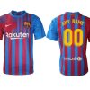 FC Barcelona Herren Heimtrikot 2021/22 blau/rot mit Individualdruck gelb-1