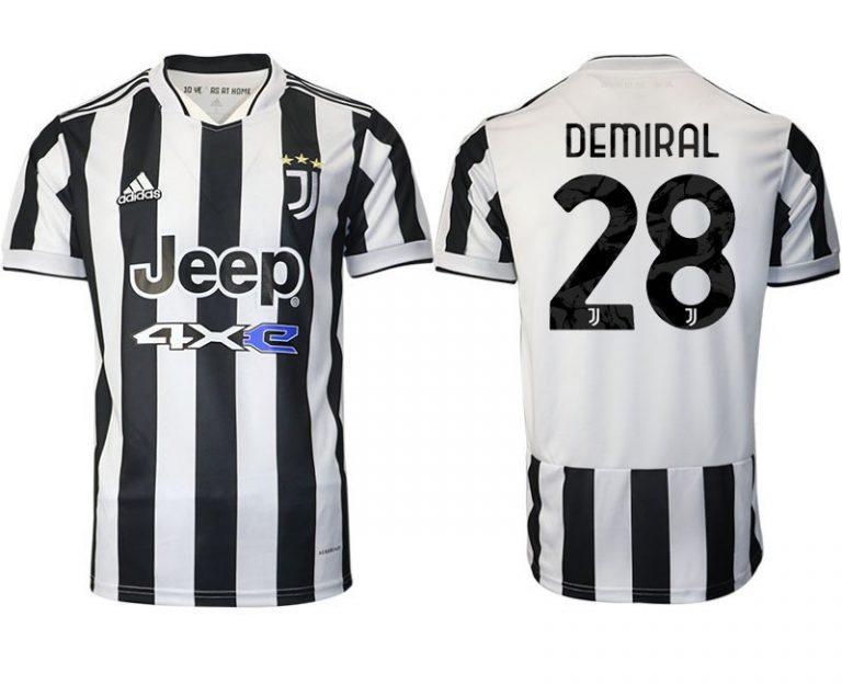 Günstige Fußballtrikots Juventus Heimtrikot 2022 Weiss/Schwarz mit Aufdruck Demiral 28