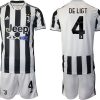 Günstige Fußballtrikots Juventus Turin Heimtrikot 2022 mit Aufdruck DE LIGT 4-1