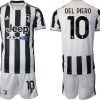 Günstige Fußballtrikots Juventus Turin Heimtrikot 2022 mit Aufdruck Del Piero 10-1