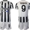 Günstige Fußballtrikots Juventus Turin Heimtrikot 2022 mit Aufdruck Morata 9-1