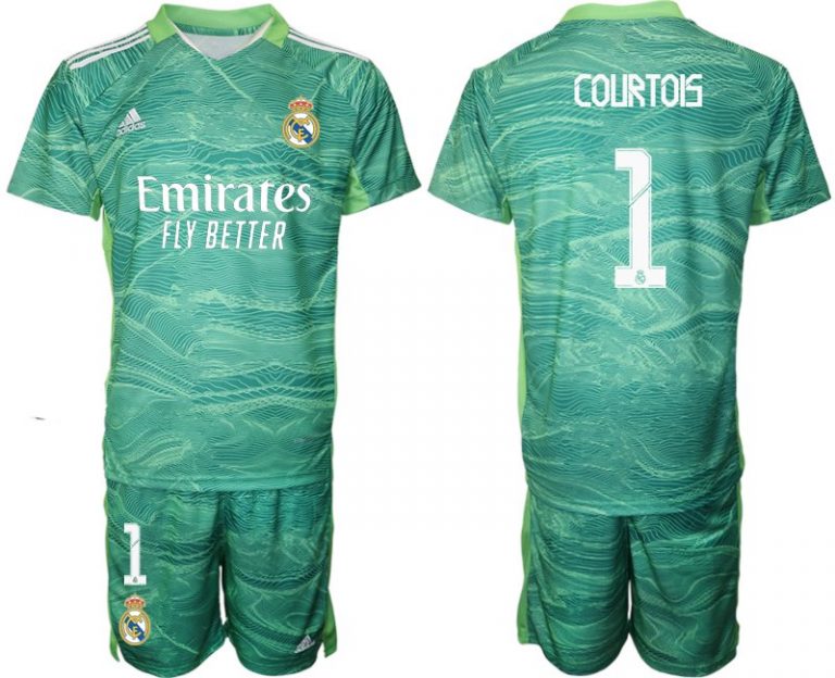 Kaufe Away Goalkeeper Jersey Real Madrid Torwart Trikot grün mit Aufdruck Courtois 1