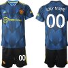 Manchester United Ausweichtrikot 2022 Herren blau-3