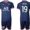 Paris Saint Germain Heimtrikot 2021-22 Herren Fußballtrikot mit Aufdruck MESSI 19-1