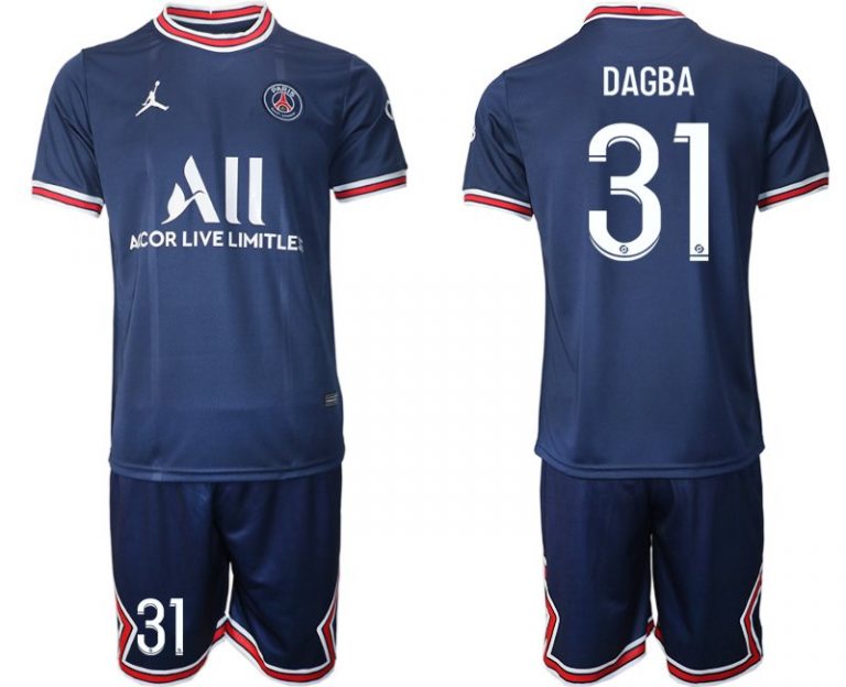 Trikotsatz Paris Saint Germain Heimtrikot 2021-22 Fußballtrikot mit Aufdruck DAGBA 31