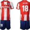 Atlético Madrid Herren Heim Trikot 2021/22 rot/weiß mit Aufdruck Felipe 18-1