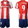 Atlético Madrid Herren Heimtrikot 2021-22 rot/weiß mit Aufdruck F.Torres 9-1