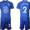 Chelsea F.C. 2022 Heimtrikot mit Aufdruck RÜDIGER 2-1