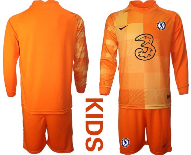 Chelsea FC Torwarttrikot 2021/22 Trikotsatz Langarm orange