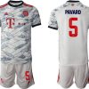 FC Bayern München 2021/22 Herren 3rd Trikot weiß Kurzarm mit Aufdruck Pavard 5-1