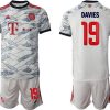 FC Bayern München 2021/22 Herren Ausweichtrikot weiß mit Aufdruck Davies 19-1