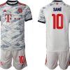 FC Bayern München 2021/22 Herren Ausweichtrikot weiß mit Aufdruck Sané 10-1