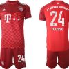 FC Bayern München Saison 2021/22 Heimtrikot rot mit Aufdruck Tolisso 24-1