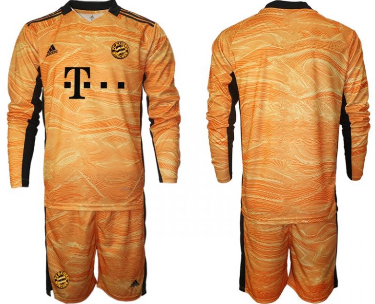 FC Bayern München Torwarttrikot 2021/22 Orange Langarm + Kurze Hosen