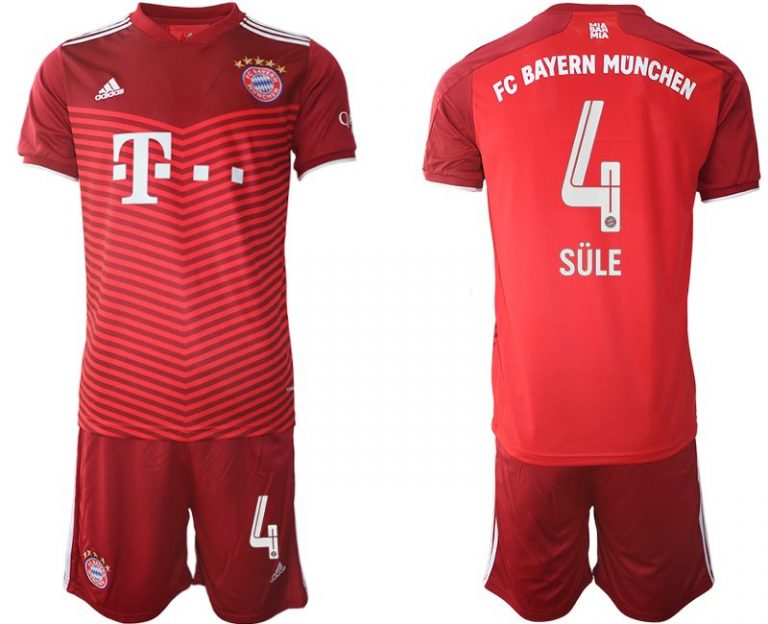 Heimtrikot FC Bayern München Saison 21/22 rot mit Aufdruck Süle 4