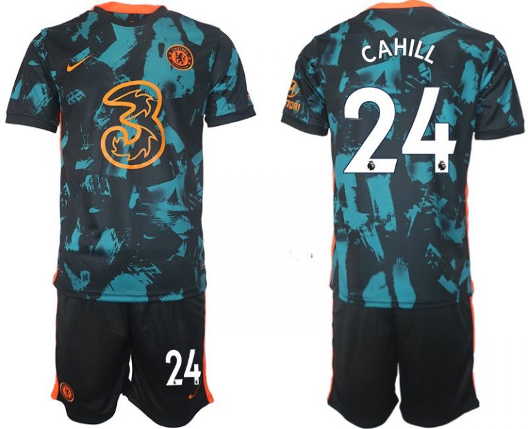 Herren Chelsea FC 2022 Drittes Trikot mit Aufdruck Cahill 24