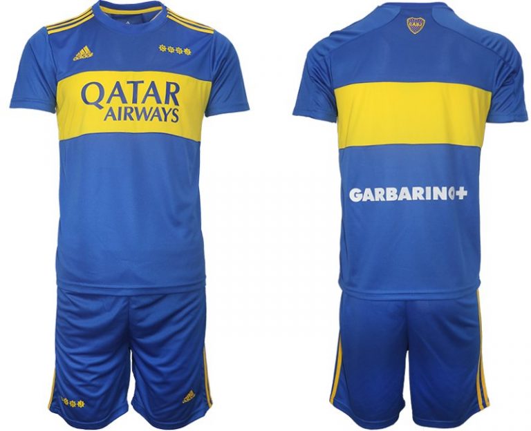 Herren Trikotsatz Kurzarm Boca Juniors 2021/22 Heimtrikot Blau