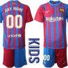 Home Trikot FC Barcelona 2021-22 Heimtrikot für Kinder rot blau-1