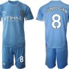 İlkay Gündoğan #8 Manchester City Herren Heimtrikot 2022 Fußballtrikots Kurzarm-1