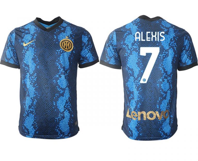 Inter Milan Alexis Sánchez #7 Herren Heimtrikot 2022 Home Fußballtrikots Kurzarm