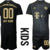 Kinder Fussballtrikot FC Bayern München Auswärtstrikot in schwarz-1