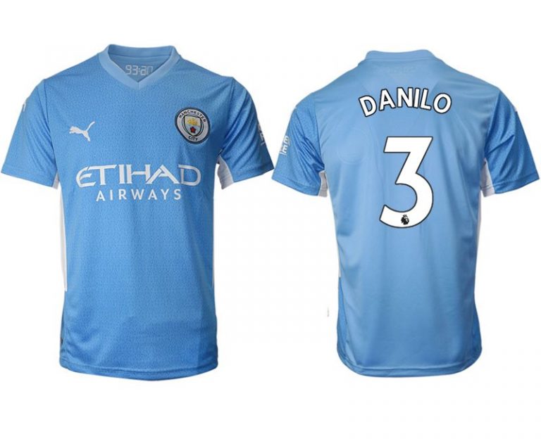 Manchester City Danilo Nummer 3 Heimtrikot 2022 Kurzarm