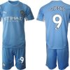 Manchester City Gabriel Jesus #9 Herren Heimtrikot 2022 Fußballtrikots Kurzarm-1