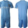 Manchester City Herren Personalisierte Fußball Heimtrikot Anpassbare Name und Nummer-2