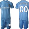 Manchester City Herren Personalisierte Fußball Heimtrikot Anpassbare Name und Nummer-3