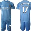 Manchester City Kevin De Bruyne #17 Herren Heimtrikot 2022 Fußballtrikots Kurzarm-1