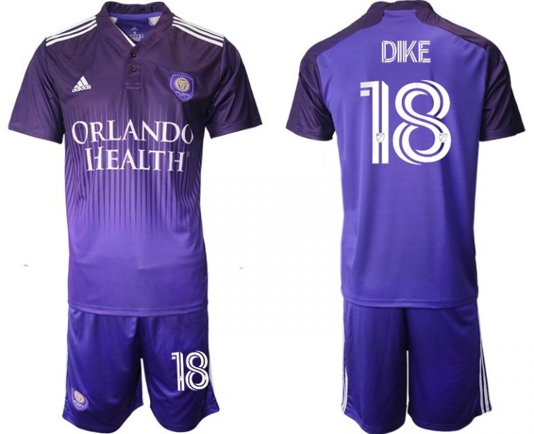 Orlando City SC DIKE 18# Purple 2021 Thick N Thin Player Jersey