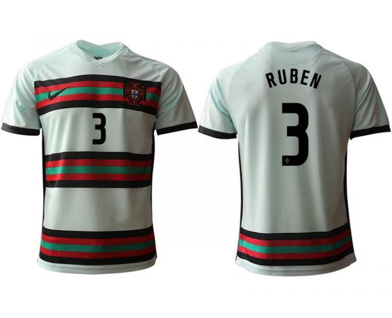 Portugal EURO 2020-21 Herren Auswärts Trikot mit Aufdruck RUBEN 3