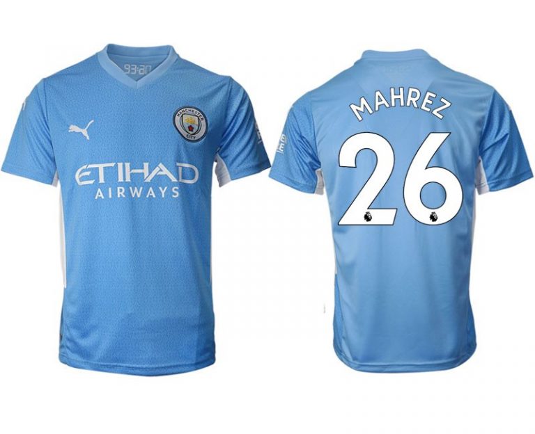 Riyad Mahrez #26 Manchester City FC Herren Heimtrikot 2022 Kurzarm