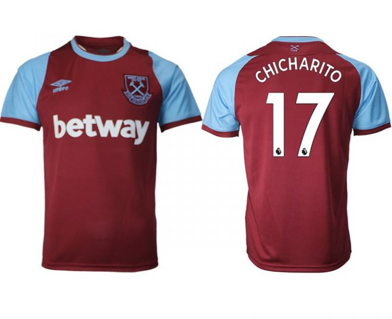 West Ham United Heimtrikot 20-21 Herren Shirt in Weinrot mit Aufdruck CHICHARITO 17