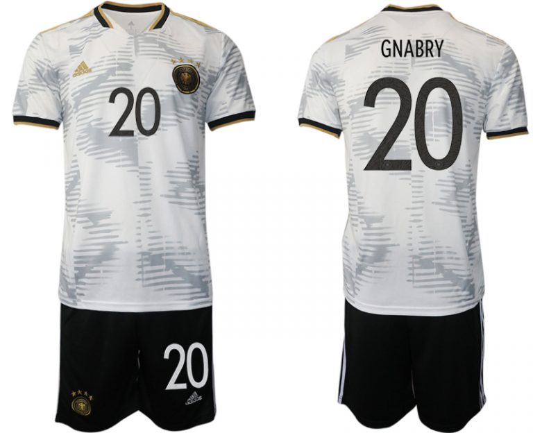 Gnabry 20 Neue DFB Deutschlands WM-Trikot 2022 Trikotsatz Kurzarm + Kurze Hosen