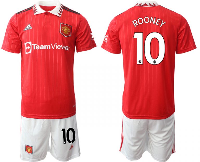 ROONEY 10 Manchester United 2022-23 Heimtrikot Herren Trikot + Kurze Hosen