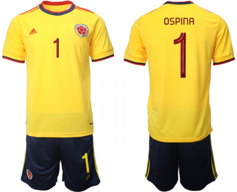 Kolumbien Heimtrikot Gelb 2021 Copa America Trikotsatz Kurzarm OSPINA 1