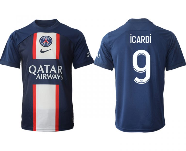 Neues Paris Saint Germain PSG für die Saison 22-23 Herren Heimtrikot mit Aufdruck iCARDi 9