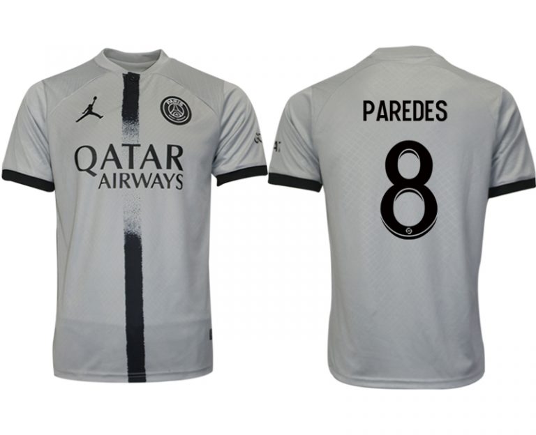 Fußballtrikot für Herren Paris Saint Germain PSG Auswärtstrikot 2022/23 Grau PAREDES 8