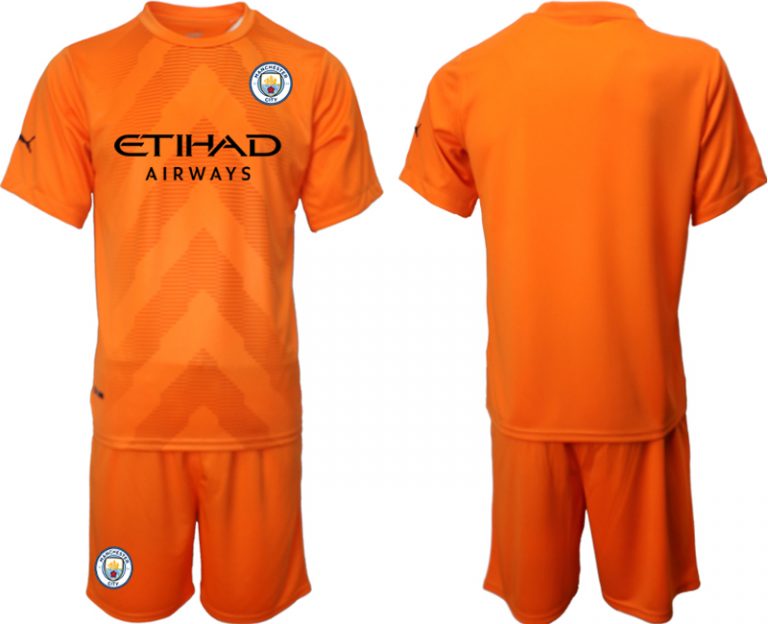 Kaufe Herren Fußballtrikots Manchester City Goalkeeper Jersey 2022/23 Orange Trikotsatz