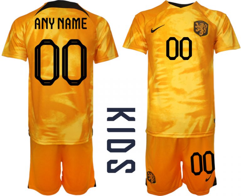 Kinderheim Nationalmannschaft Trikot Niederlande 2022-23 Personalisierbar Fußballtrikots