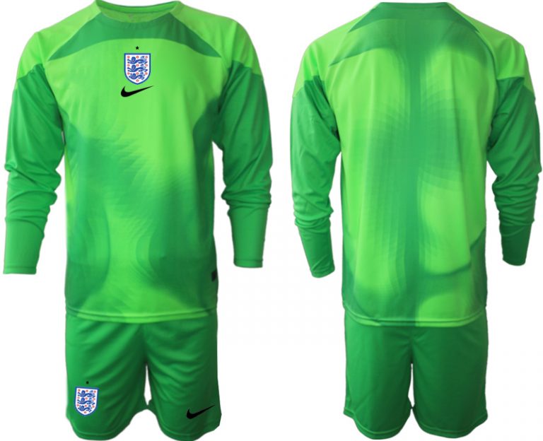 England Torwarttrikot 2022/23 orange Trikotsatz für Herren Langarm + Kurze Hosen