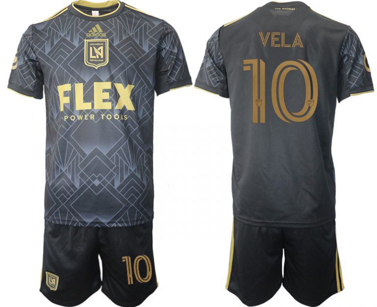 LAFC Los Angeles FC 2022 Heimtrikot schwarz golden für Herren VELA 10