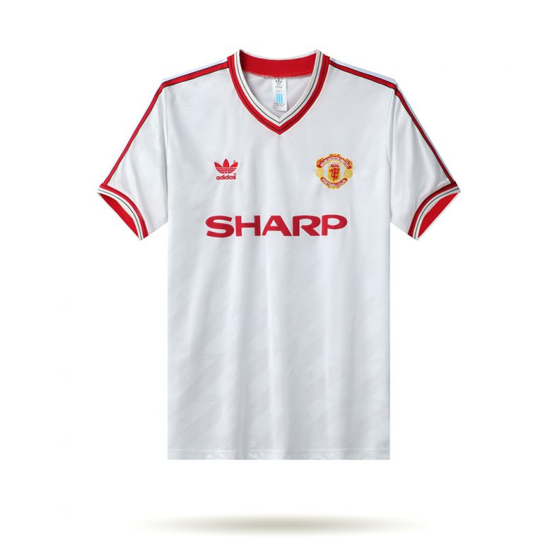 Vintage Manchester United 1986-88 Auswärtstrikot Fußballtrikot Kurzarm für Herren